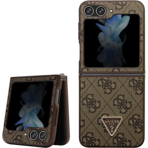 Hurtownia GSM - Case Guess GUHCZF5P4TDPW Samsung Galaxy Z Flip 5 Hardcase Leder 4G Dreieck Strass braun/brown - GUE2790 - {ean13} - Hurt