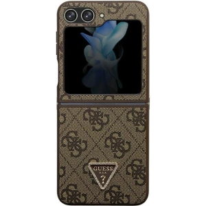 Hurtownia GSM - Case Guess GUHCZF5P4TDPW Samsung Galaxy Z Flip 5 Hardcase Leder 4G Dreieck Strass braun/brown - GUE2790 - {ean13} - Hurt