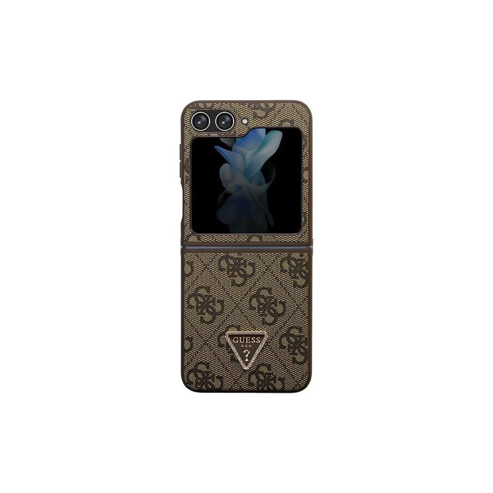 Hurtownia GSM - Case Guess GUHCZF5P4TDPW Samsung Galaxy Z Flip 5 Hardcase Leder 4G Dreieck Strass braun/brown - GUE2790 - {ean13} - Hurt