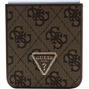 Hurtownia GSM - Case Guess GUHCZF5P4TDPW Samsung Galaxy Z Flip 5 Hardcase Leder 4G Dreieck Strass braun/brown - GUE2790 - {ean13} - Hurt