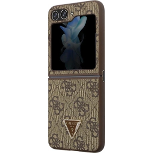 Hurtownia GSM - Case Guess GUHCZF5P4TDPW Samsung Galaxy Z Flip 5 Hardcase Leder 4G Dreieck Strass braun/brown - GUE2790 - {ean13} - Hurt