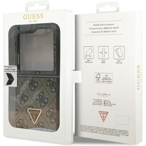 Hurtownia GSM - Case Guess GUHCZF5P4TDPW Samsung Galaxy Z Flip 5 Hardcase Leder 4G Dreieck Strass braun/brown - GUE2790 - {ean13} - Hurt