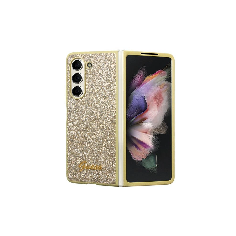 Hurtownia GSM - Etui Guess GUHCZFD5HGGSHD Samsung Galaxy Z Fold 5 keménytok Glitter Script arany/złoty - GUE2791 - {ean13} - Hurt
