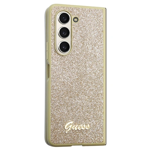 Etui Guess GUHCZFD5HGGSHD Samsung Galaxy Z Fold 5 hardcase Glitter Script złoty/gold