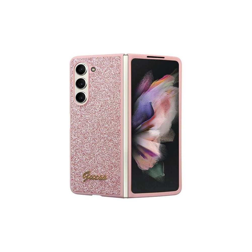 Hurtownia GSM - Case Guess GUHCZFD5HGGSHP Samsung Galaxy Z Fold 5 Hartschale Glitter Script rosa/pink - GUE2793 - {ean13} - Hurt