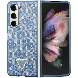 Wholesale Guess GUHCZFD5P4TDPB Samsung Galaxy Z Fold 5 hardcase Leather 4G Triangle Strass blue - GUE2794 - {ean13} - Hurt