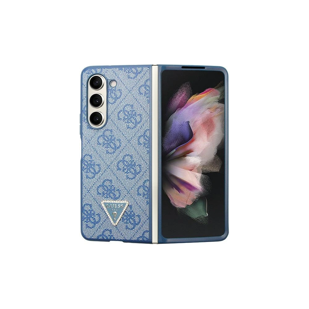 Hurtownia GSM - Case Guess GUHCZFD5P4TDPB Samsung Galaxy Z Fold 5 Hardcase Leder 4G Triangle Strass blau/blue - GUE2794 - {ean13} - Hurt
