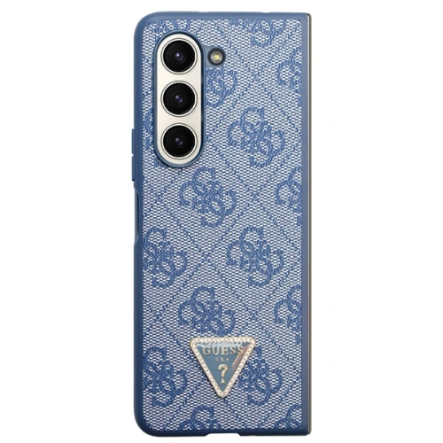 Etui Guess GUHCZFD5P4TDPB Samsung Galaxy Z Fold 5 hardcase Leather 4G Triangle Strass niebieski/blue