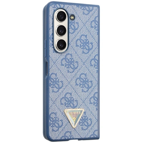 Etui Guess GUHCZFD5P4TDPB Samsung Galaxy Z Fold 5 hardcase Leather 4G Triangle Strass niebieski/blue