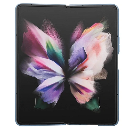 Etui Guess GUHCZFD5P4TDPB Samsung Galaxy Z Fold 5 hardcase Leather 4G Triangle Strass niebieski/blue