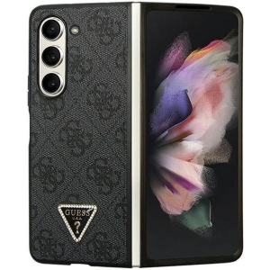 Wholesale Guess GUHCZFD5P4TDPK Samsung Galaxy Z Fold 5 hardcase Leather 4G Diamond Triangle black - GUE2795 - {ean13} - Hurt