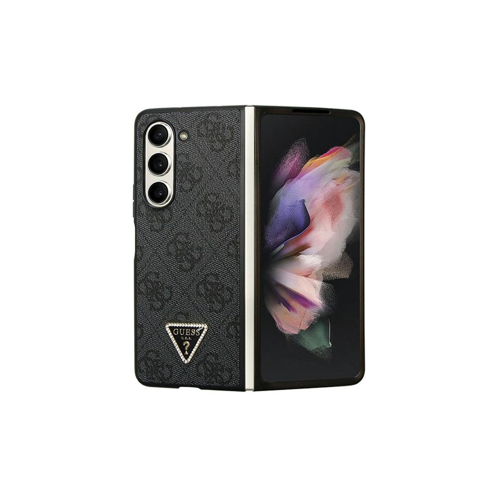 Hurtownia GSM - Etui Guess GUHCZFD5P4TDPK Samsung Galaxy Z Fold 5 hardcase piele 4G Diamond Triangle negru/black - GUE2795 - {ean13} - Hurt