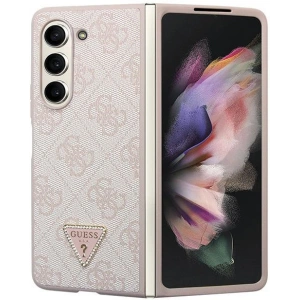 Hurtownia GSM - Etui Guess GUHCZFD5P4TDPP Samsung Galaxy Z Fold 5 hardcase din piele 4G Triangle Strass roz/pink - GUE2796 - {ean13} - Hurt