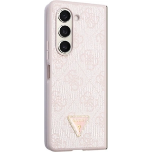 Wholesale Guess GUHCZFD5P4TDPP Samsung Galaxy Z Fold 5 hardcase Leather 4G Triangle Strass pink - GUE2796 - {ean13} - Hurt
