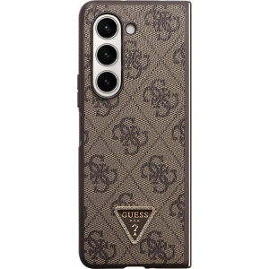 Wholesale Guess GUHCZFD5P4TDPW Samsung Galaxy Z Fold 5 hardcase Leather 4G Triangle Strass brown - GUE2797 - {ean13} - Hurt