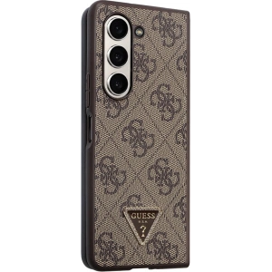 Wholesale Guess GUHCZFD5P4TDPW Samsung Galaxy Z Fold 5 hardcase Leather 4G Triangle Strass brown - GUE2797 - {ean13} - Hurt