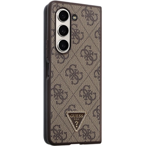Etui Guess GUHCZFD5P4TDPW Samsung Galaxy Z Fold 5 hardcase Leather 4G Triangle Strass brązowy/brown