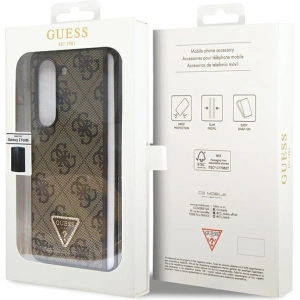 Wholesale Guess GUHCZFD5P4TDPW Samsung Galaxy Z Fold 5 hardcase Leather 4G Triangle Strass brown - GUE2797 - {ean13} - Hurt