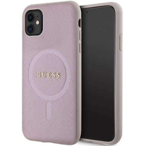 Hurtownia Guess - 3666339156084 - GUE2798 - Etui Guess GUHMN61PSAHMCP Apple iPhone 11/XR hardcase Saffiano MagSafe różowy/pink - B2B homescreen