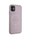Etui Guess GUHMN61PSAHMCP Apple iPhone 11/XR kemény hátlap Saffiano MagSafe rózsaszín/pink