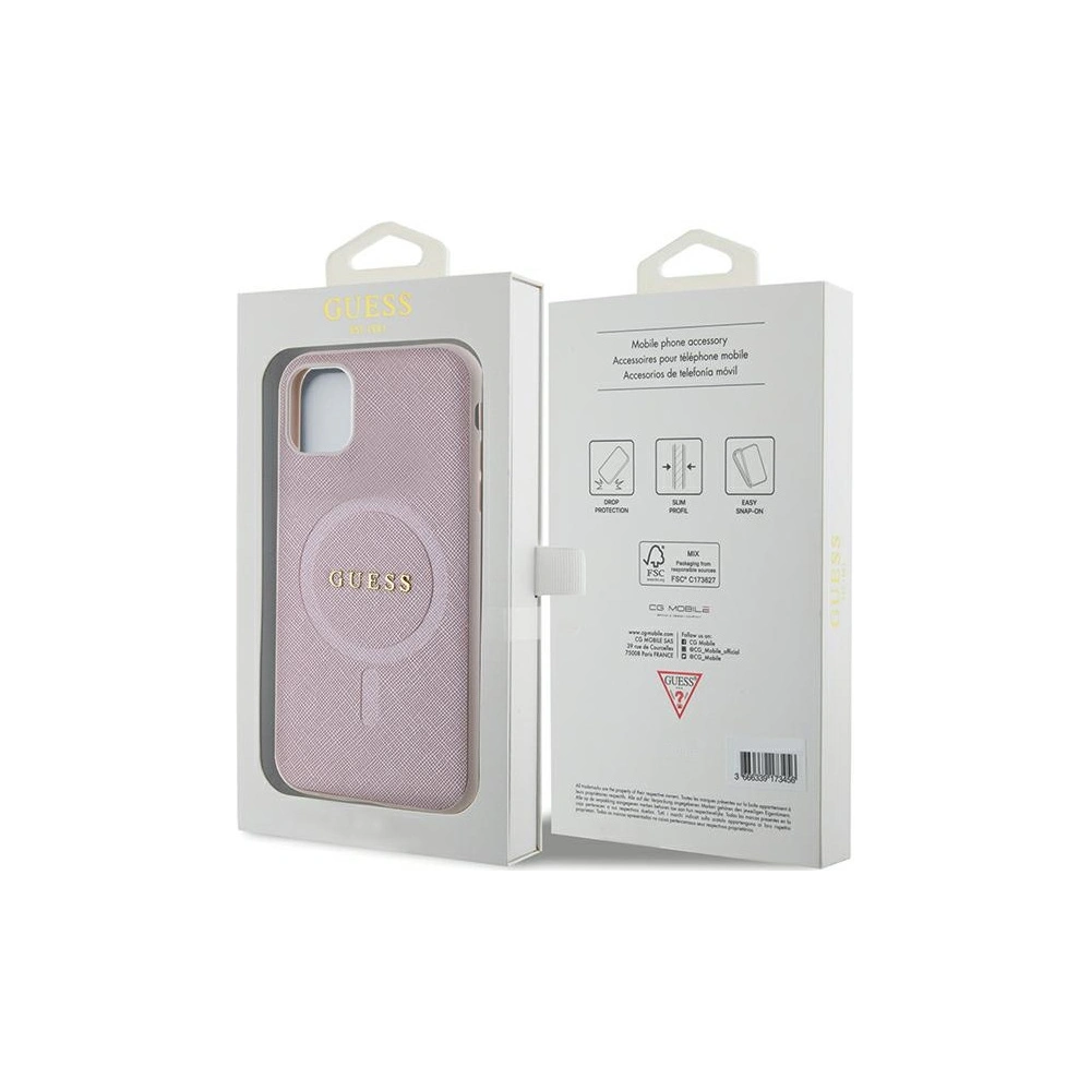 Wholesale Guess GUHMN61PSAHMCP Apple iPhone 11/XR hardcase Saffiano MagSafe pink - GUE2798 - {ean13} - Hurt