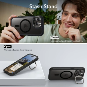 Hurtownia GSM - Etui ESR Armor Tough Kickstand Halolock Magsafe Apple iPhone 15 Pro Max čiré/černé - ESR673 - {ean13} - Hurt