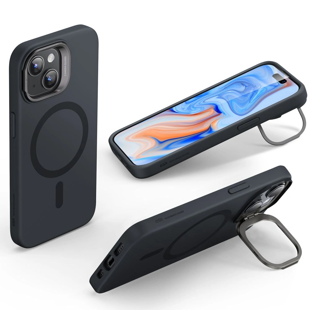 Hurtownia GSM - Case ESR Cloud Kickstand Halolock Magsafe Apple iPhone 15 schwarz - ESR674 - {ean13} - Hurt