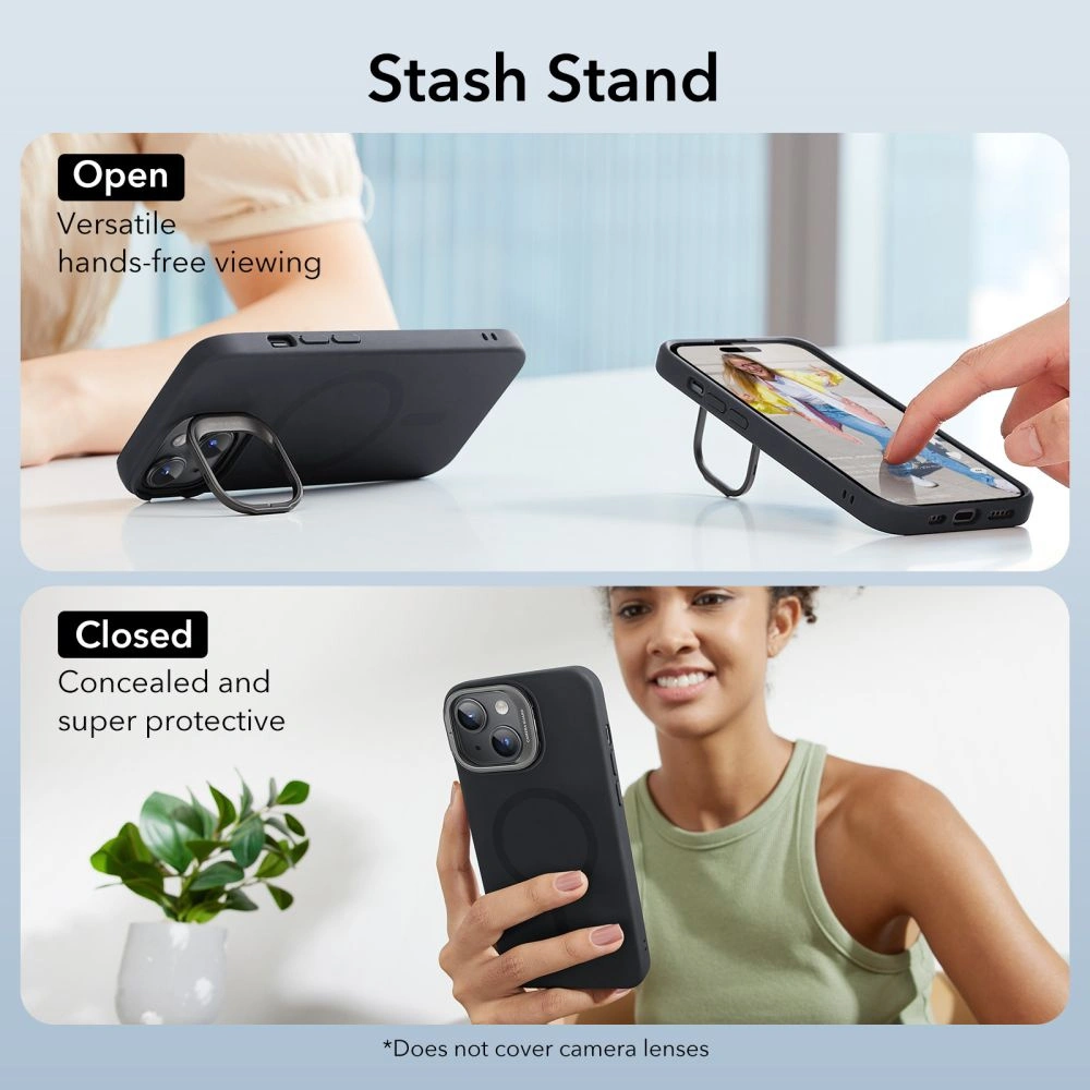 Hurtownia GSM - Case ESR Cloud Kickstand Halolock Magsafe Apple iPhone 15 schwarz - ESR674 - {ean13} - Hurt