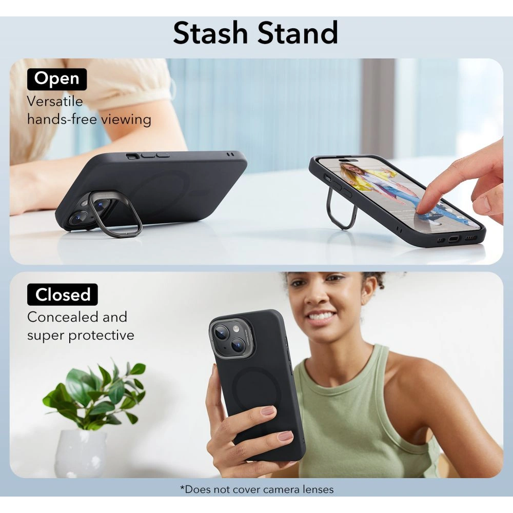 Hurtownia GSM - Etui ESR Cloud Kickstand Halolock Magsafe Apple iPhone 15 Plus / 14 Plus černé - ESR675 - {ean13} - Hurt