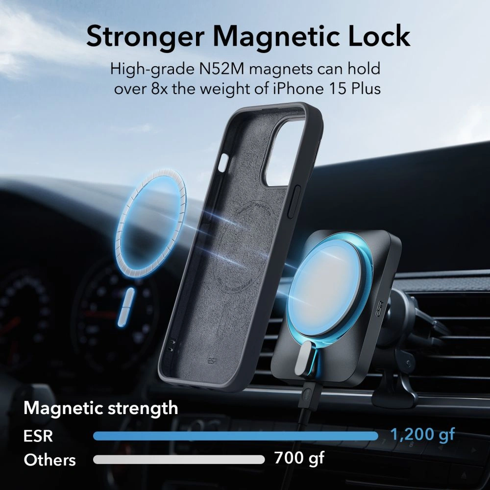 Hurtownia GSM - Etui ESR Cloud Kickstand Halolock Magsafe Apple iPhone 15 Plus / 14 Plus negru - ESR675 - {ean13} - Hurt