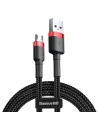 Kabel Micro USB Baseus Cafule 2.4A 0.5m (červeno-černý)