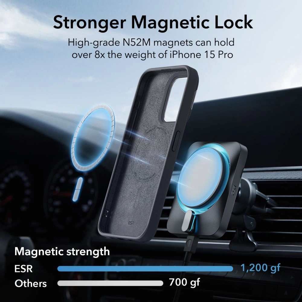 Hurtownia GSM - Etui ESR Cloud Kickstand Halolock Magsafe Apple iPhone 15 Pro Max negru - ESR677 - {ean13} - Hurt