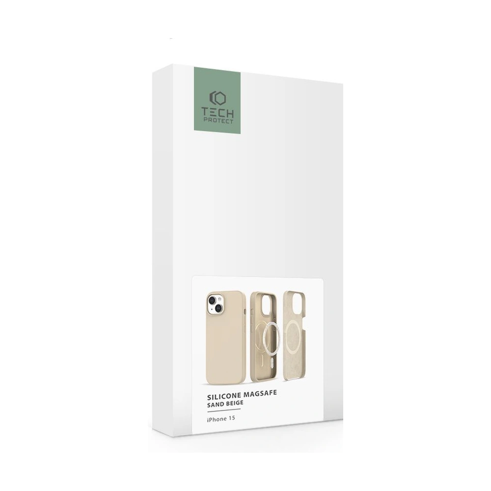 Hurtownia GSM - Etui Tech-Protect Silicon Magsafe Apple iPhone 15 Bej Sand - THP2245 - {ean13} - Hurt