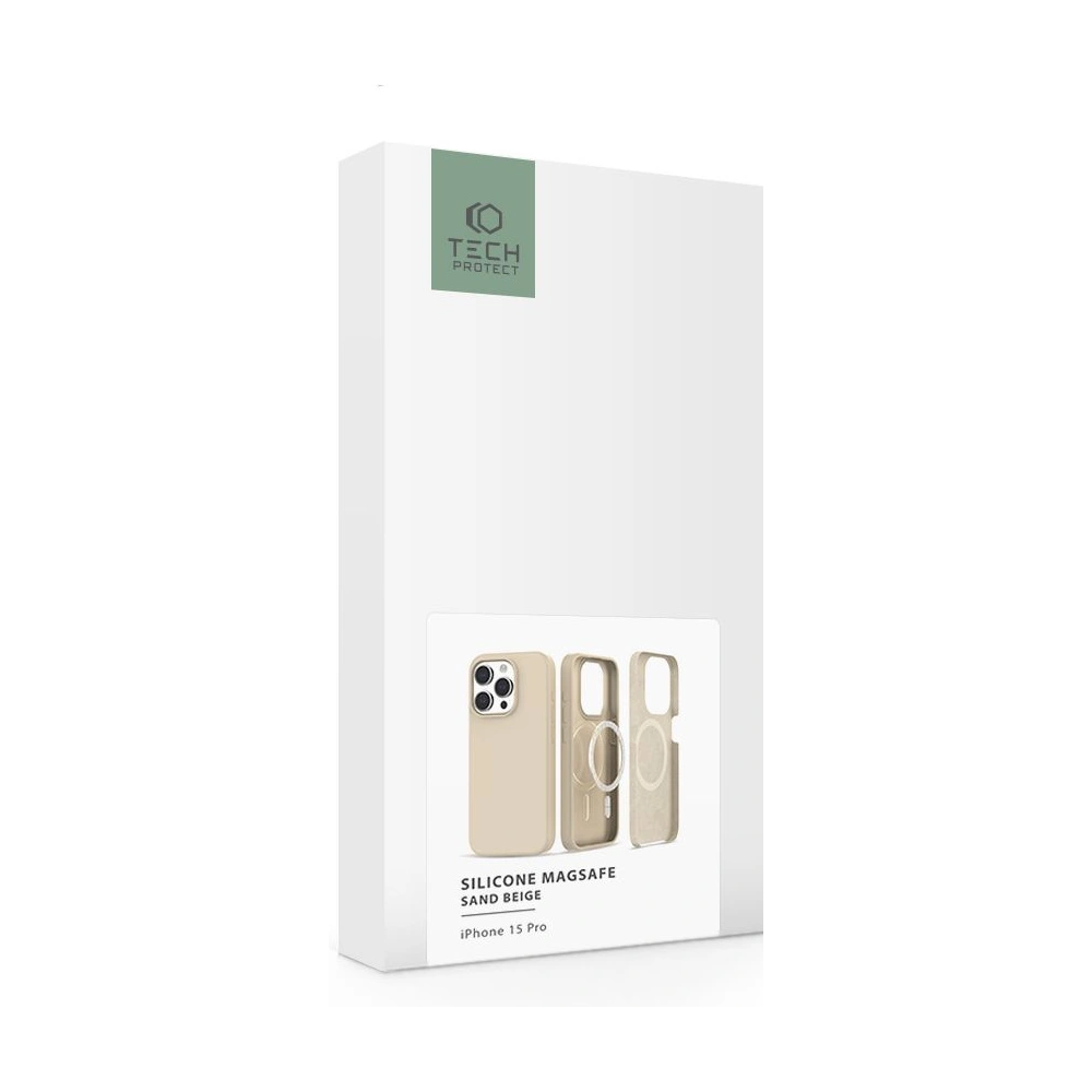 Hurtownia GSM - Etui Tech-Protect Silicone Magsafe Apple iPhone 15 Pro Sand Beige - THP2248 - {ean13} - Hurt