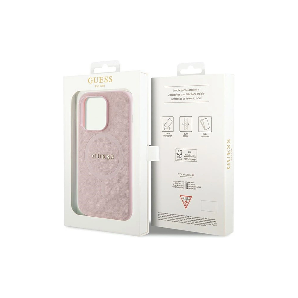Hurtownia GSM - Etui Guess GUHMP13XPSAHMCP Apple iPhone 13 Pro Max hardcase Saffiano MagSafe růžový/pink - GUE2800 - {ean13} - Hurt
