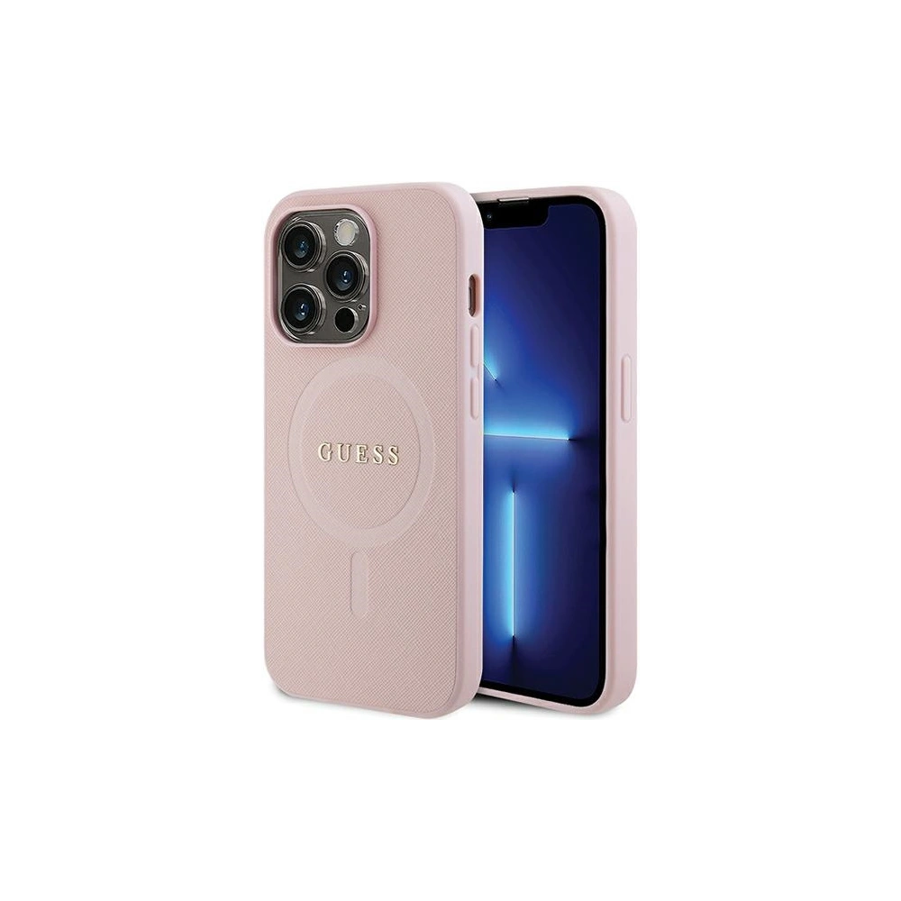 Hurtownia GSM - Etui Guess GUHMP14LPSAHMCP Apple iPhone 14 Pro hardcase Saffiano MagSafe rózsaszín/pink - GUE2801 - {ean13} - Hurt