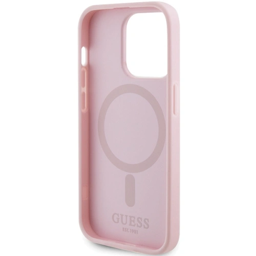 Etui Guess GUHMP14XPSAHMCP Apple iPhone 14 Pro Max hardcase Saffiano MagSafe różowy/pink