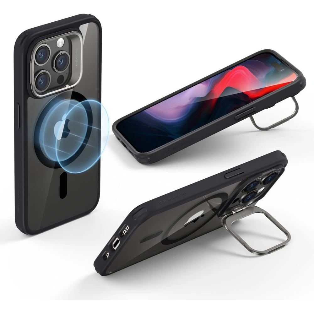 Hurtownia GSM - Etui ESR Classic Kickstand Halolock Magsafe Apple iPhone 15 Pro čiré/černé - ESR683 - {ean13} - Hurt