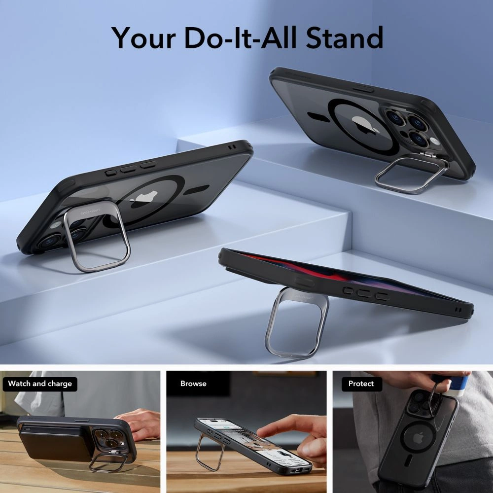 Hurtownia GSM - Etui ESR Classic Kickstand Halolock Magsafe Apple iPhone 15 Pro čiré/černé - ESR683 - {ean13} - Hurt
