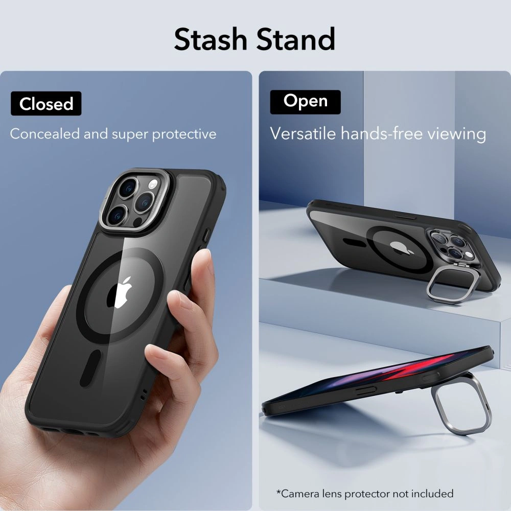 Hurtownia GSM - Etui ESR Classic Kickstand Halolock Magsafe Apple iPhone 15 Pro Max átlátszó/fekete - ESR685 - {ean13} - Hurt
