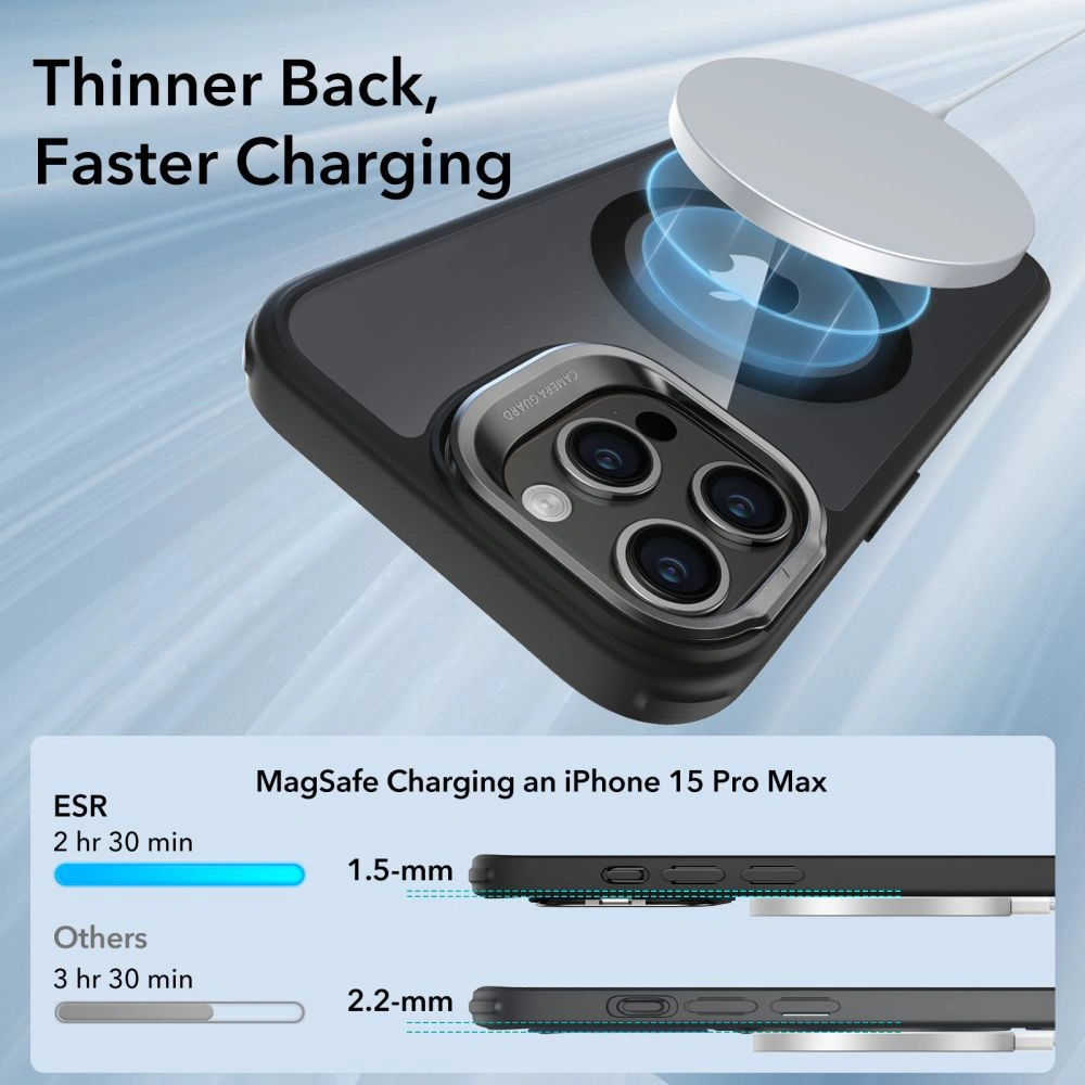 Hurtownia GSM - Etui ESR Classic Kickstand Halolock Magsafe Apple iPhone 15 Pro Max átlátszó/fekete - ESR685 - {ean13} - Hurt