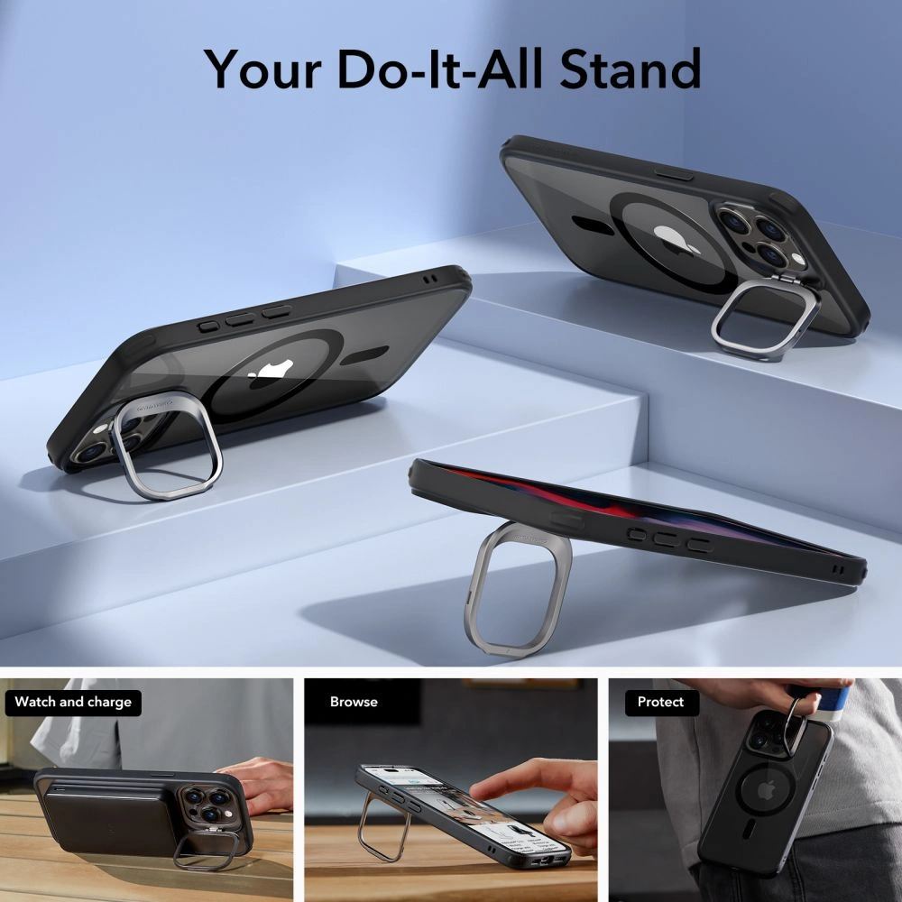 Hurtownia GSM - Etui ESR Classic Kickstand Halolock Magsafe Apple iPhone 15 Pro Max átlátszó/fekete - ESR685 - {ean13} - Hurt