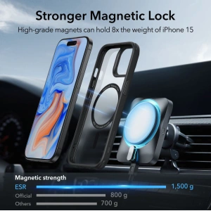 Hurtownia GSM - Etui ESR Classic Hybrid HaloLock Magsafe Apple iPhone 15 Plus / 14 Plus Negru Înghețat - ESR691 - {ean13} - Hurt