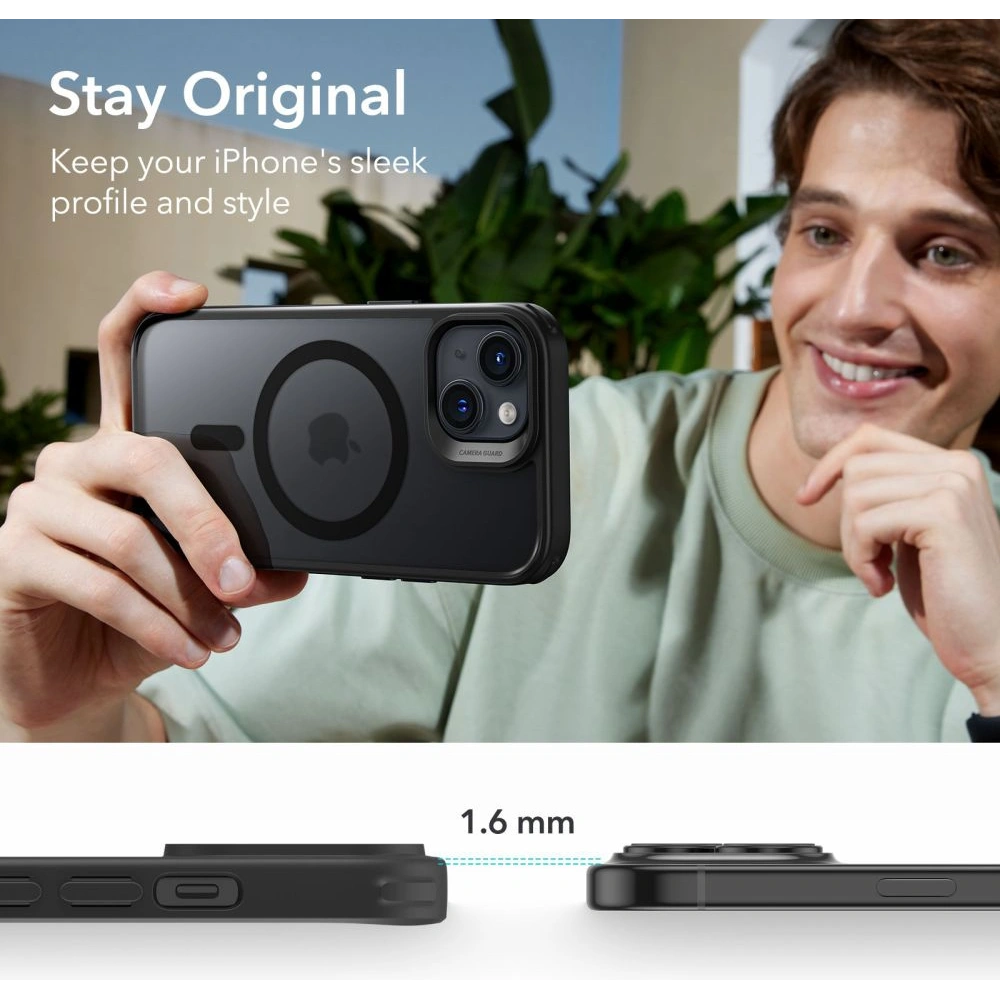 Hurtownia GSM - Etui ESR Classic Hybrid HaloLock Magsafe Apple iPhone 15 Plus / 14 Plus Negru Înghețat - ESR691 - {ean13} - Hurt