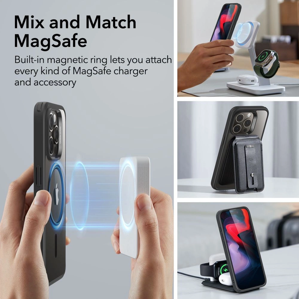 Wholesale ESR Classic Hybrid HaloLock Magsafe Apple iPhone 15 Pro Max clear/black - ESR695 - {ean13} - Hurt