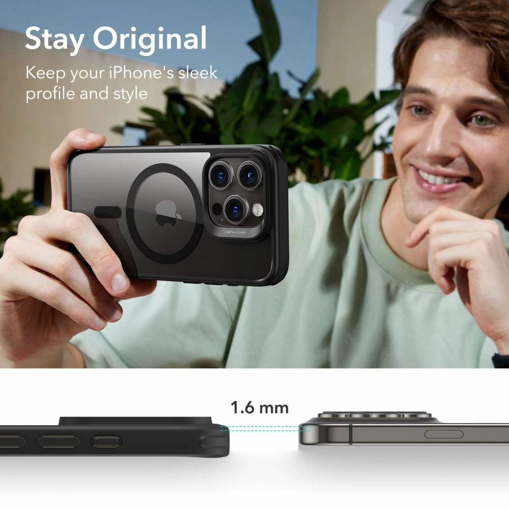 Wholesale ESR Classic Hybrid HaloLock Magsafe Apple iPhone 15 Pro Max clear/black - ESR695 - {ean13} - Hurt