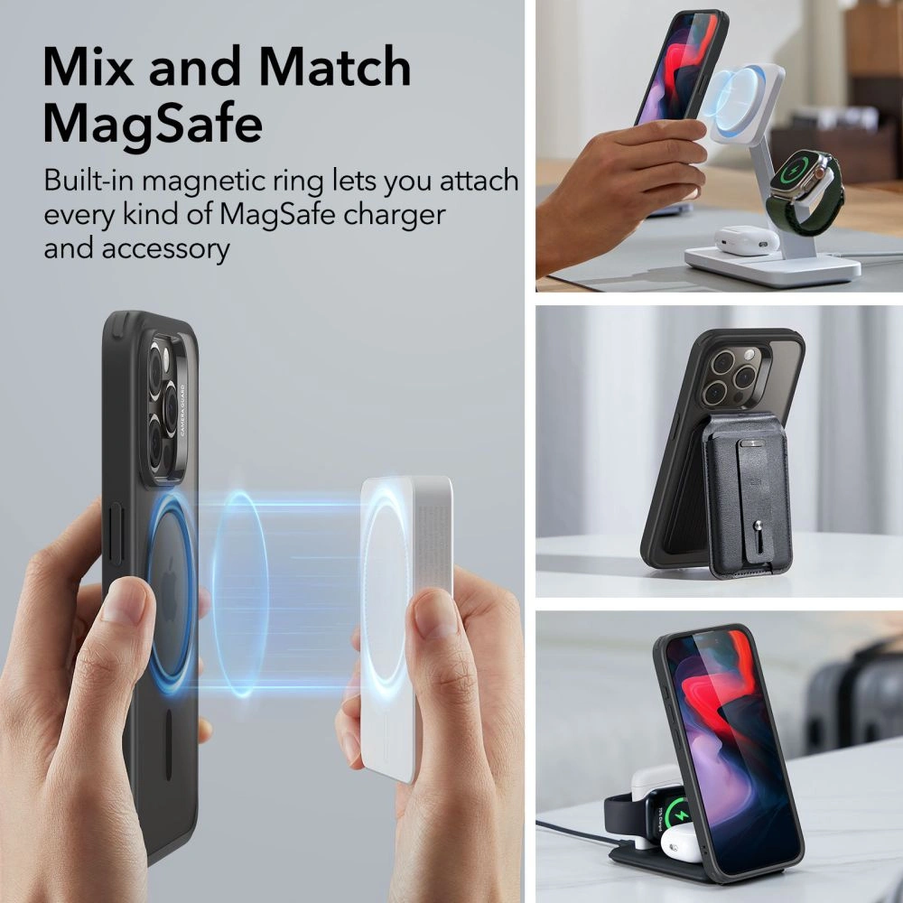 Hurtownia GSM - Case ESR Classic Hybrid HaloLock Magsafe Apple iPhone 15 Pro Max frosted black - ESR696 - {ean13} - Hurt