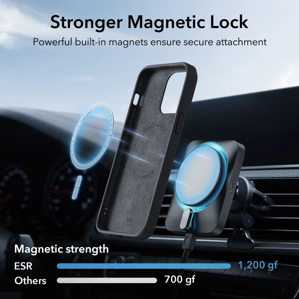 Hurtownia GSM - Case ESR Cloud Halolock Magsafe Apple iPhone 15 Plus / 14 Plus schwarz - ESR698 - {ean13} - Hurt