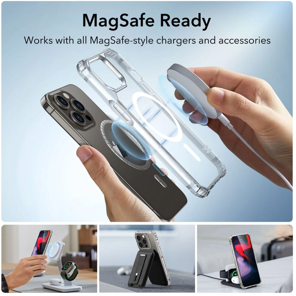 Hurtownia GSM - Case ESR Air Armor Halolock MagSafe Apple iPhone 15 Pro Clear - ESR703 - {ean13} - Hurt