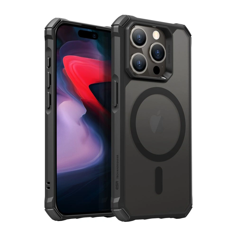 Hurtownia GSM - Etui ESR Air Armor Halolock MagSafe Apple iPhone 15 Pro Negru Înghețat - ESR704 - {ean13} - Hurt